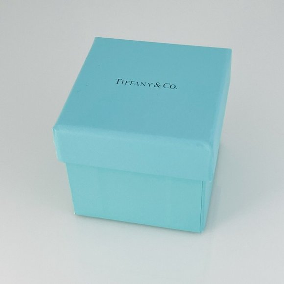 Tiffany Empty Jewelry Ring Box Blue Black Suede Presentation Storage - Picture 9 of 10